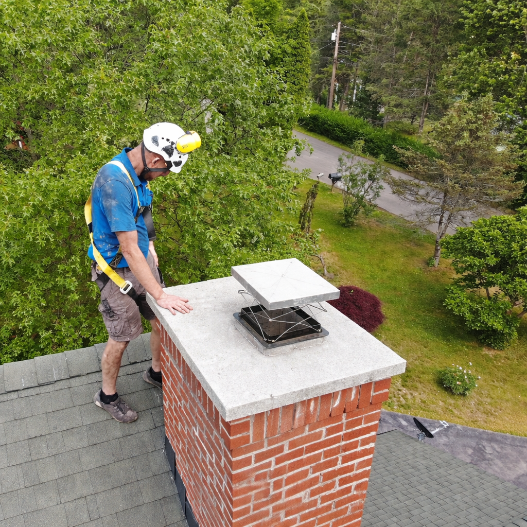 Fireplace Conversion by Indoor Air Duct Cleaning technician